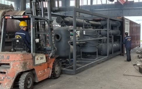 遠洋交付：河南東盈小型輪胎熱解機啟程墨西哥