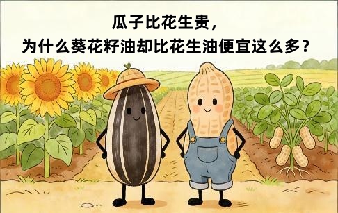 瓜子比花生貴，為什么葵花籽油卻比花生油便宜這么多？